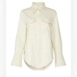 Divine Heritage Cream Denim Work Shirt XS NWOT